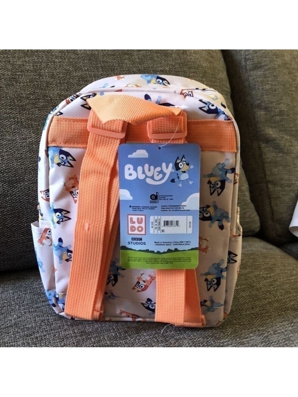 Moose Bluey Toddler Boy Girl Backpack Book Bag Gream Orange - Picture 7 of 15